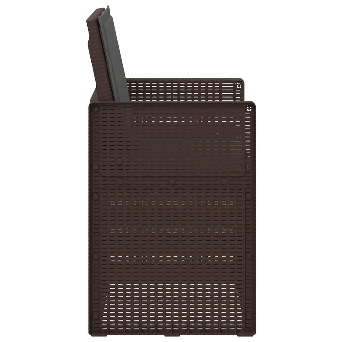 Scaune de Dining pentru Grădină 2 pcs Maro și Antracit PP - WALTI WALTI
