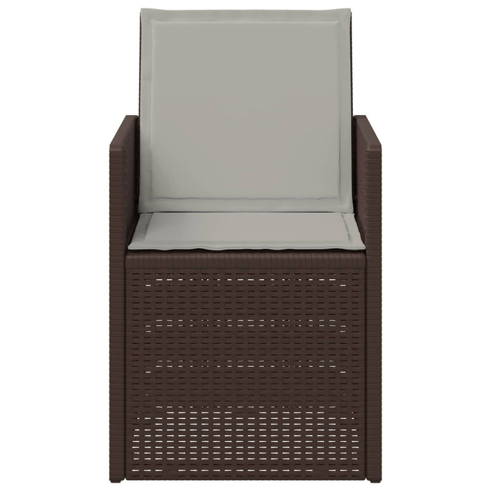 Scaune de Dining pentru Grădină 2 pcs Maro și gri deschis PP - WALTI WALTI