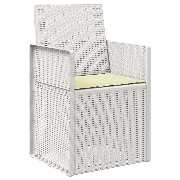 Scaune de Dining pentru Grădină 2 pcs Alb și crem PP - WALTI WALTI