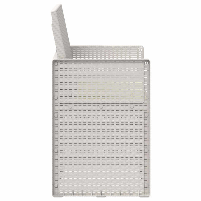 Scaune de Dining pentru Grădină 2 pcs Alb și crem PP - WALTI WALTI