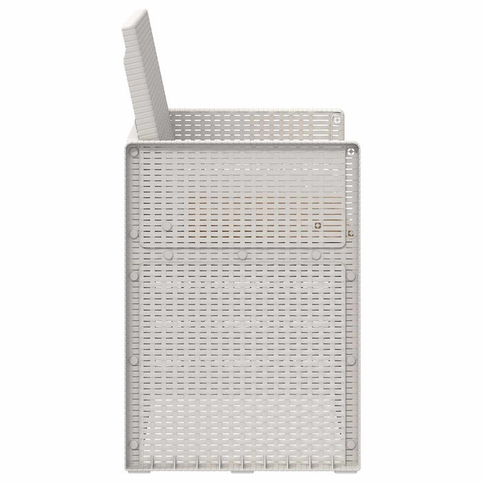 Scaune de Dining pentru Grădină 2 pcs Alb și taupe PP - WALTI WALTI