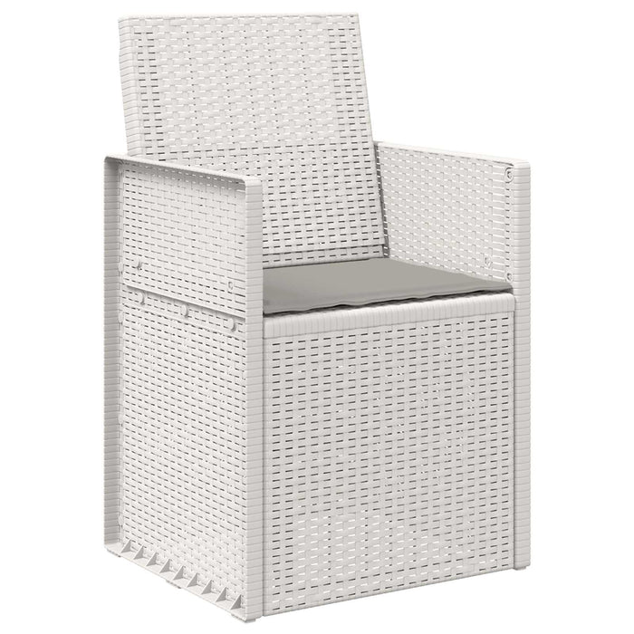 Scaune de Dining pentru Grădină 2 pcs Alb și gri deschis PP - WALTI WALTI