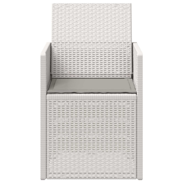 Scaune de Dining pentru Grădină 2 pcs Alb și gri deschis PP - WALTI WALTI