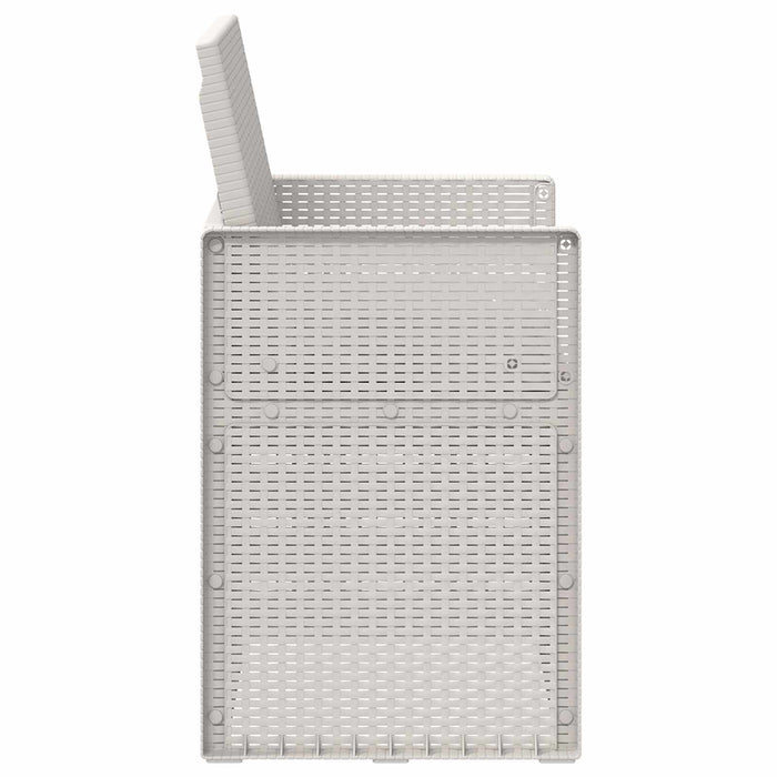 Scaune de Dining pentru Grădină 2 pcs Alb și gri deschis PP - WALTI WALTI
