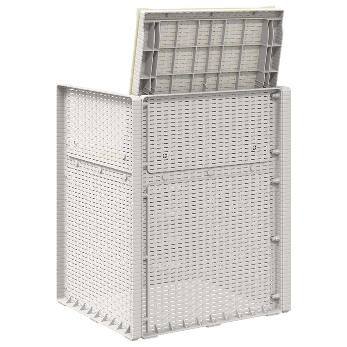 Scaune de Dining pentru Grădină 2 pcs Alb și crem PP - WALTI WALTI