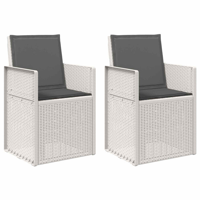 Scaune de Dining pentru Grădină 2 pcs Alb și antracit PP - WALTI WALTI