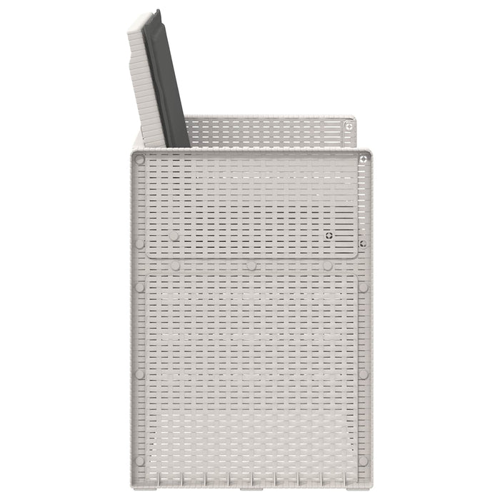 Scaune de Dining pentru Grădină 2 pcs Alb și antracit PP - WALTI WALTI