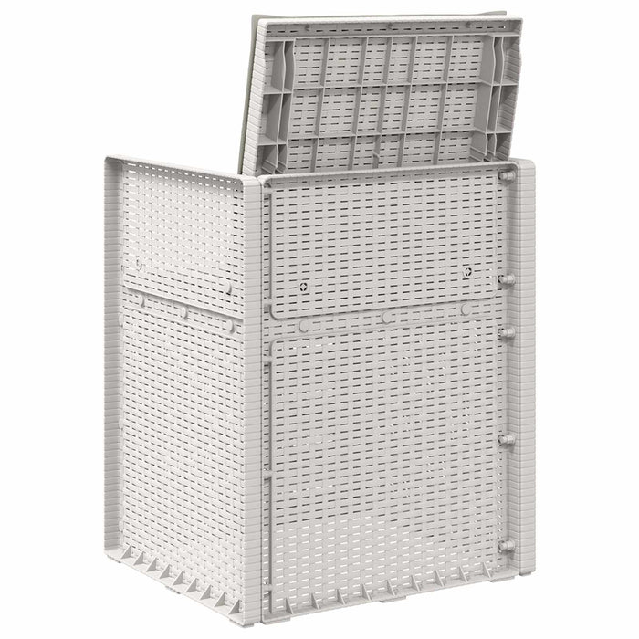 Scaune de Dining pentru Grădină 2 pcs Alb și gri deschis PP - WALTI WALTI