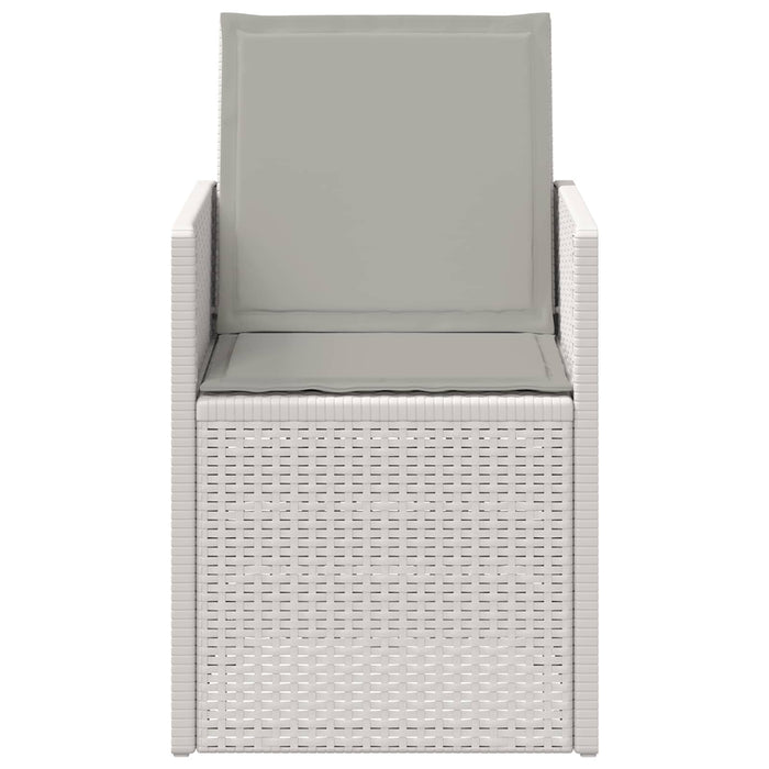 Scaune de Dining pentru Grădină 2 pcs Alb și gri deschis PP - WALTI WALTI