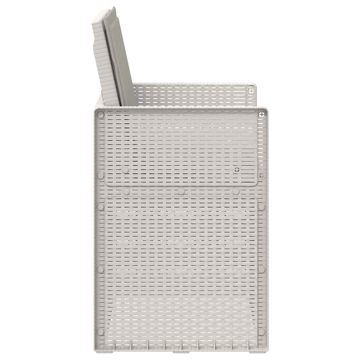Scaune de Dining pentru Grădină 2 pcs Alb și gri deschis PP - WALTI WALTI