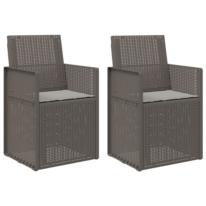 Scaune de Dining pentru Grădină 2 pcs Gri deschis PP - WALTI WALTI