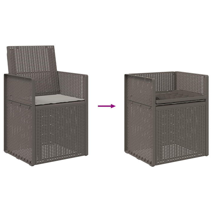 Scaune de Dining pentru Grădină 2 pcs Gri deschis PP - WALTI WALTI