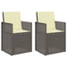 Scaune de Dining pentru Grădină 2 pcs Gri deschis și Crem PP - WALTI WALTI