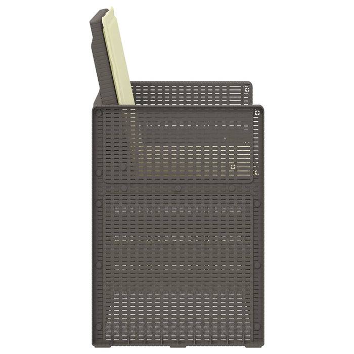 Scaune de Dining pentru Grădină 2 pcs Gri deschis și Crem PP - WALTI WALTI