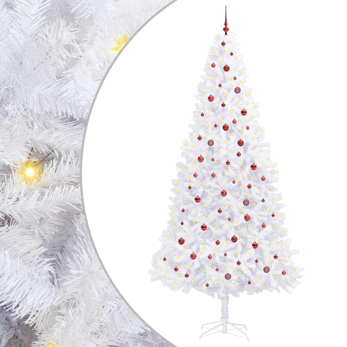 Brad de Crăciun artificial cu 300 LED Alb 300 cm PVC și Oțel WALTI