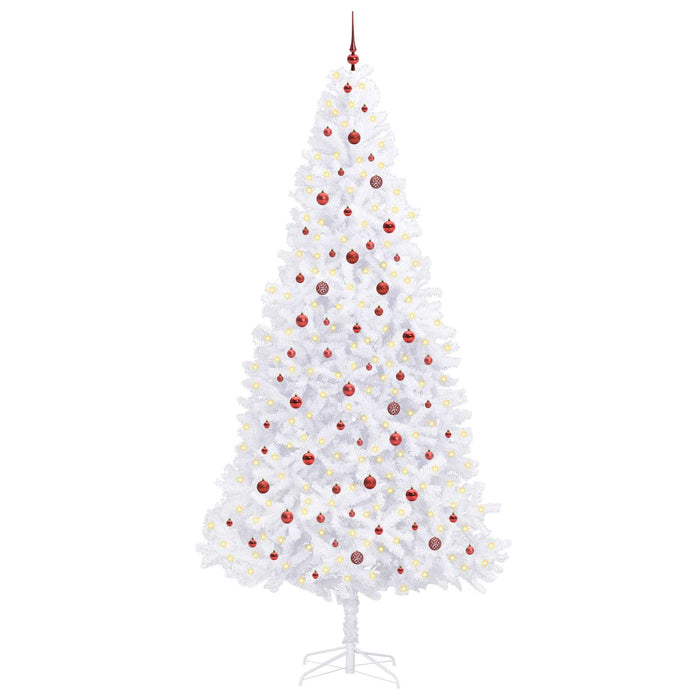 Brad de Crăciun artificial cu 300 LED Alb 300 cm PVC și Oțel WALTI