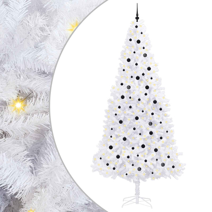 Brad de Crăciun artificial cu 300 LED Alb 300 cm PVC și Oțel WALTI
