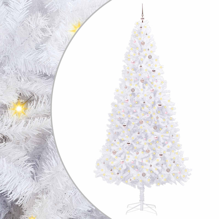 Brad de Crăciun artificial cu 300 LED Alb 300 cm PVC și Oțel WALTI