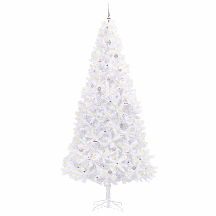 Brad de Crăciun artificial cu 300 LED Alb 300 cm PVC și Oțel WALTI