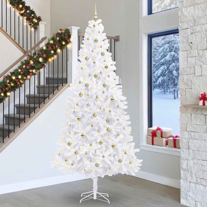 Brad de Crăciun artificial cu 300 LED Alb 300 cm PVC și Oțel WALTI