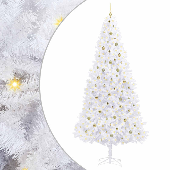 Brad de Crăciun artificial cu 300 LED Alb 300 cm PVC și Oțel WALTI