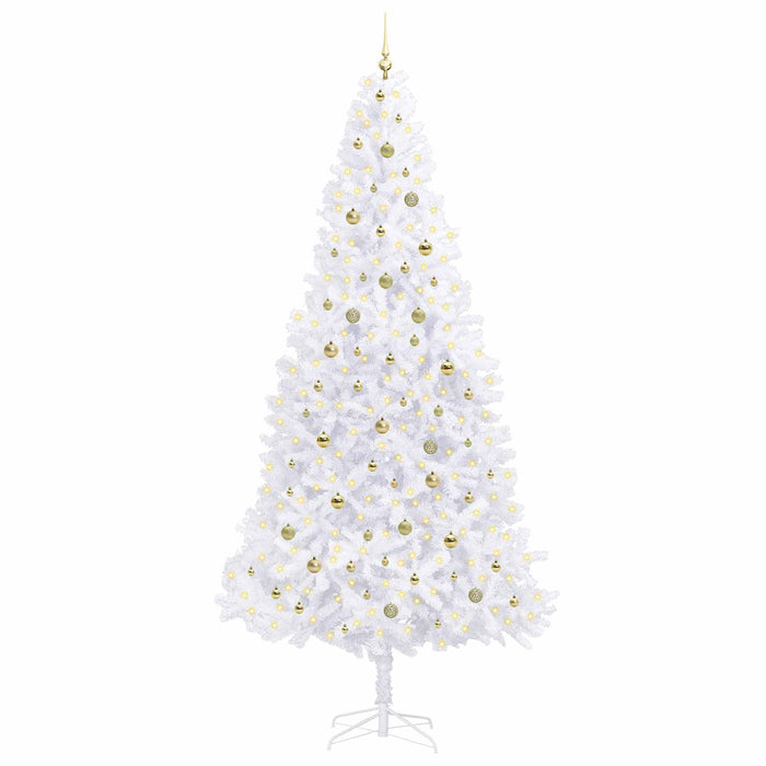 Brad de Crăciun artificial cu 300 LED Alb 300 cm PVC și Oțel WALTI