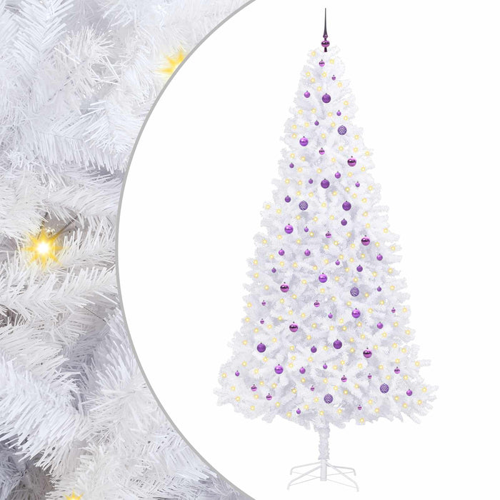 Brad de Crăciun artificial cu 300 LED Alb 300 cm PVC și Oțel WALTI