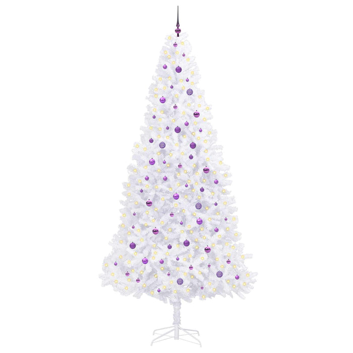 Brad de Crăciun artificial cu 300 LED Alb 300 cm PVC și Oțel WALTI