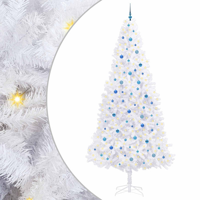 Brad de Crăciun artificial cu 300 LED Alb 300 cm PVC și Oțel WALTI