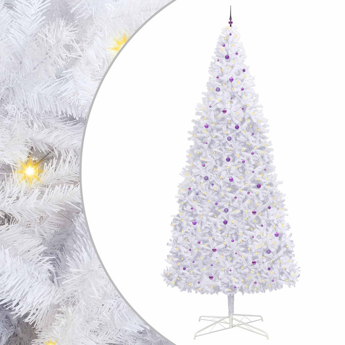 Brad de Crăciun artificial cu 300 LED Alb 400 cm PVC și Oțel WALTI