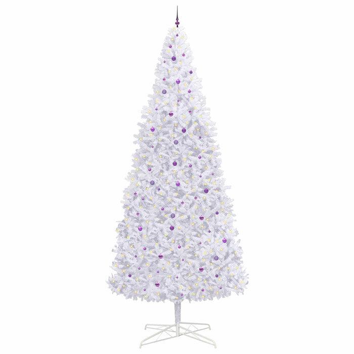 Brad de Crăciun artificial cu 300 LED Alb 400 cm PVC și Oțel WALTI