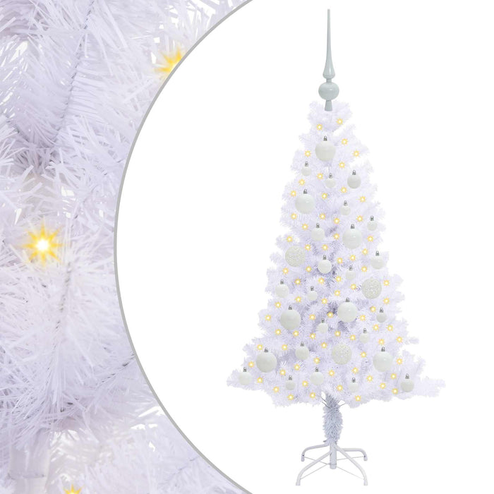 Brad de Crăciun artificial cu 150 LED Alb 120 cm PVC și Oțel - WALTI WALTI