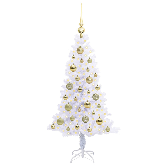 Brad de Crăciun artificial cu 150 LED Alb 120 cm PVC și Oțel - WALTI WALTI