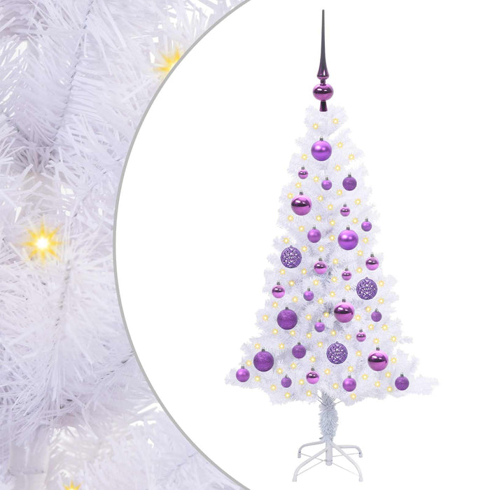 Brad de Crăciun artificial cu 150 LED Alb 120 cm PVC și Oțel - WALTI WALTI