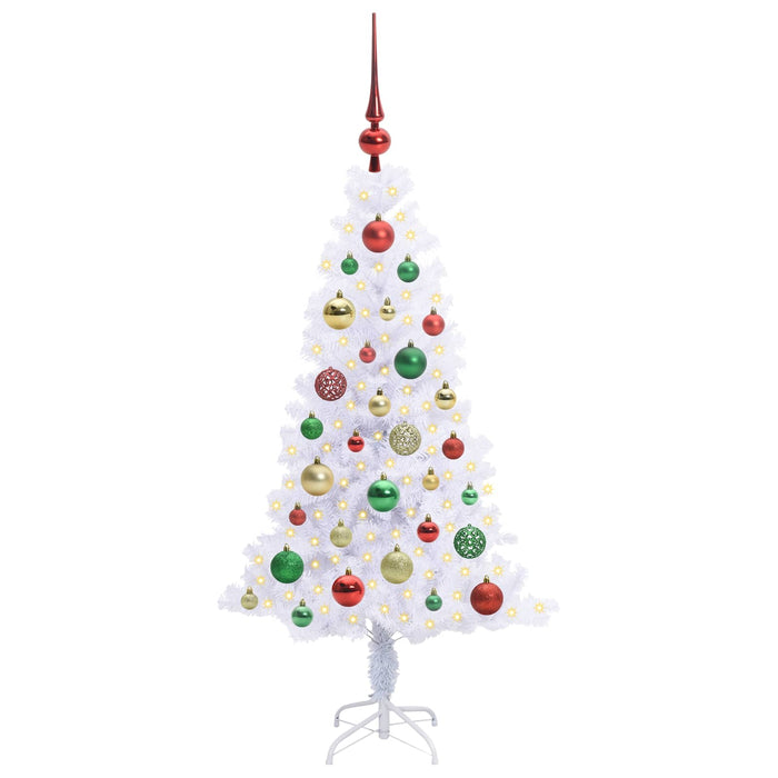 Brad de Crăciun artificial cu 150 LED Alb 120 cm PVC și Oțel - WALTI WALTI