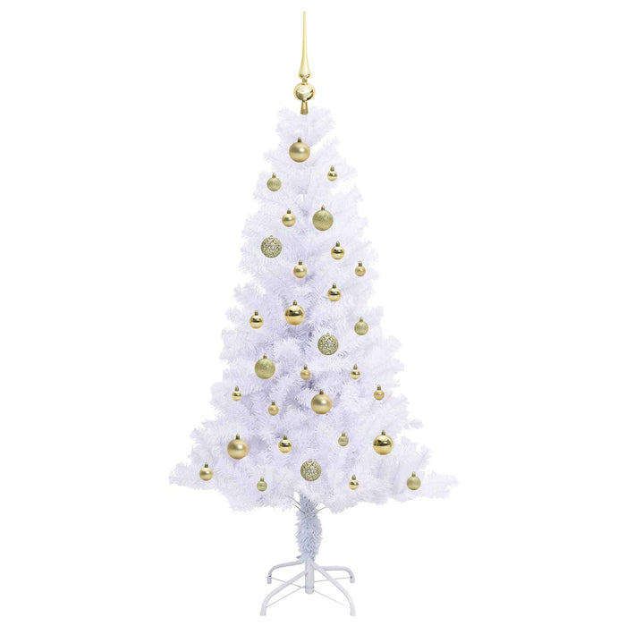 Brad de Crăciun artificial cu 150 LED Alb 150 cm PVC și Oțel - WALTI WALTI