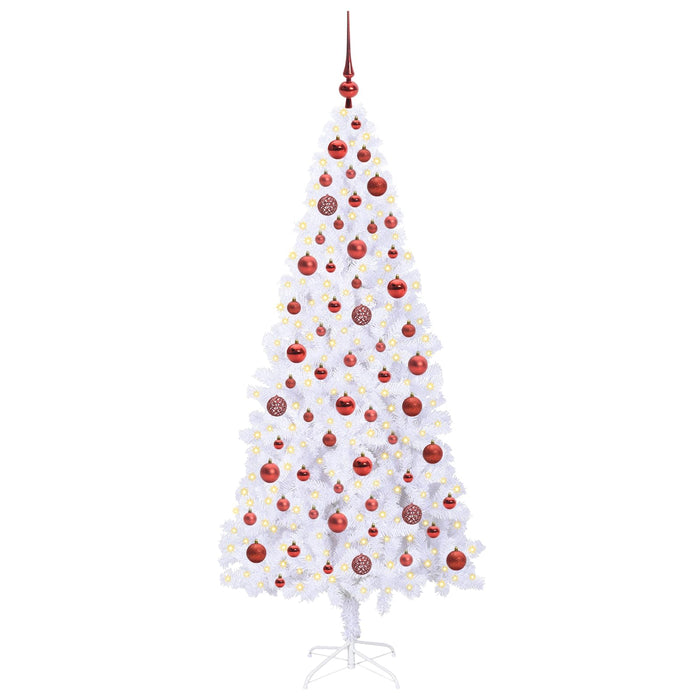 Brad de Crăciun artificial cu 300 LED Alb 180 cm PVC și Oțel - WALTI WALTI