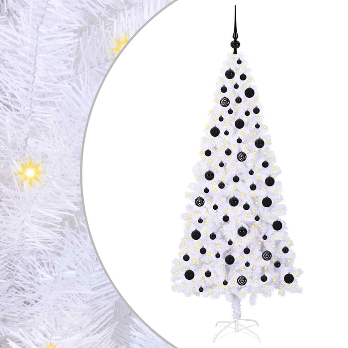 Brad de Crăciun artificial cu 300 LED Alb 180 cm PVC și Oțel - WALTI WALTI