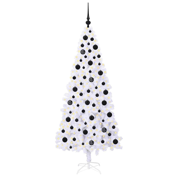 Brad de Crăciun artificial cu 300 LED Alb 180 cm PVC și Oțel - WALTI WALTI