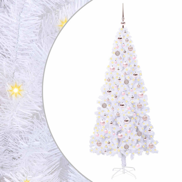 Brad de Crăciun artificial cu 300 LED Alb 180 cm PVC și Oțel - WALTI WALTI