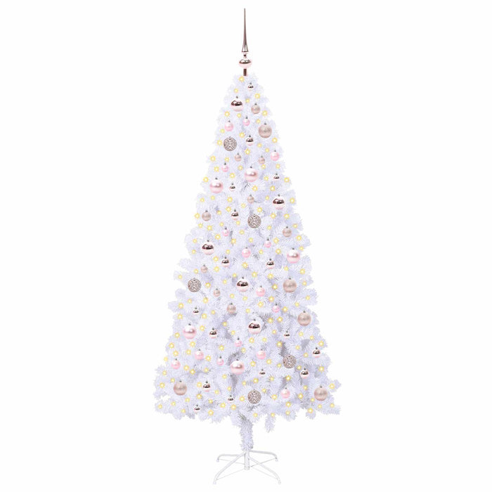 Brad de Crăciun artificial cu 300 LED Alb 180 cm PVC și Oțel - WALTI WALTI