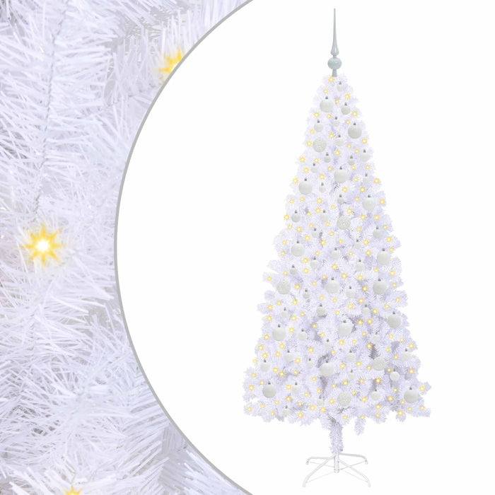 Brad de Crăciun artificial cu 300 LED Alb 180 cm PVC și Oțel - WALTI WALTI