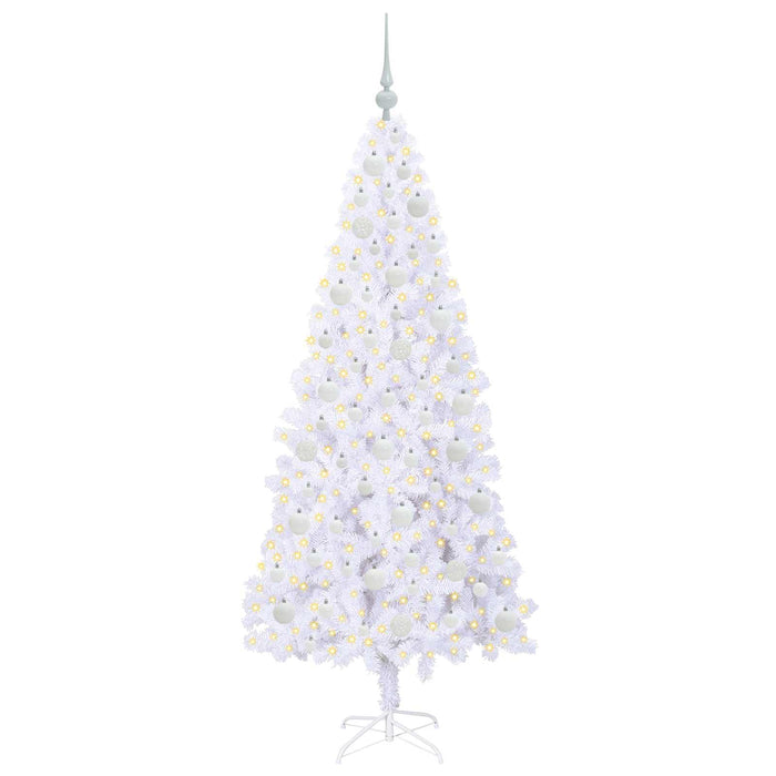 Brad de Crăciun artificial cu 300 LED Alb 180 cm PVC și Oțel - WALTI WALTI
