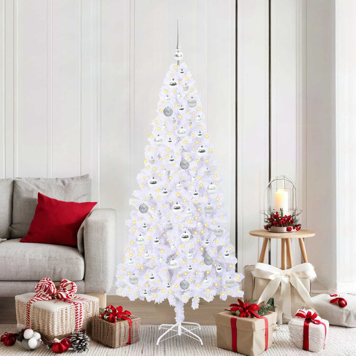 Brad de Crăciun artificial cu 300 LED Alb 180 cm PVC și Oțel - WALTI WALTI
