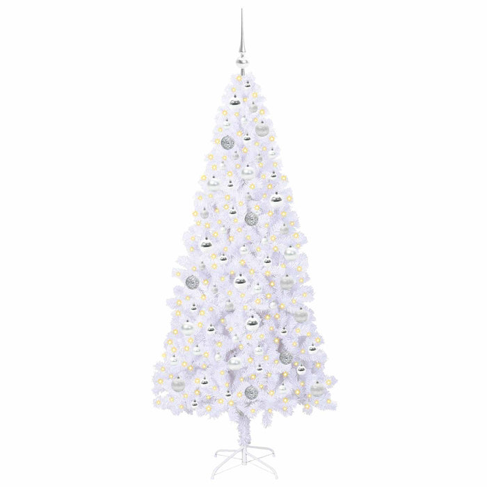 Brad de Crăciun artificial cu 300 LED Alb 180 cm PVC și Oțel - WALTI WALTI