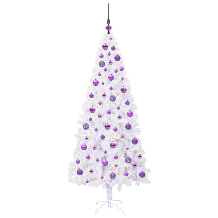 Brad de Crăciun artificial cu 300 LED Alb 180 cm PVC și Oțel - WALTI WALTI