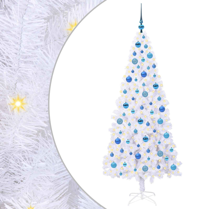 Brad de Crăciun artificial cu 300 LED Alb 180 cm PVC și Oțel - WALTI WALTI