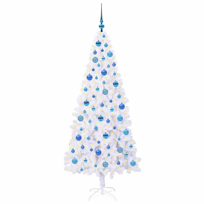 Brad de Crăciun artificial cu 300 LED Alb 180 cm PVC și Oțel - WALTI WALTI