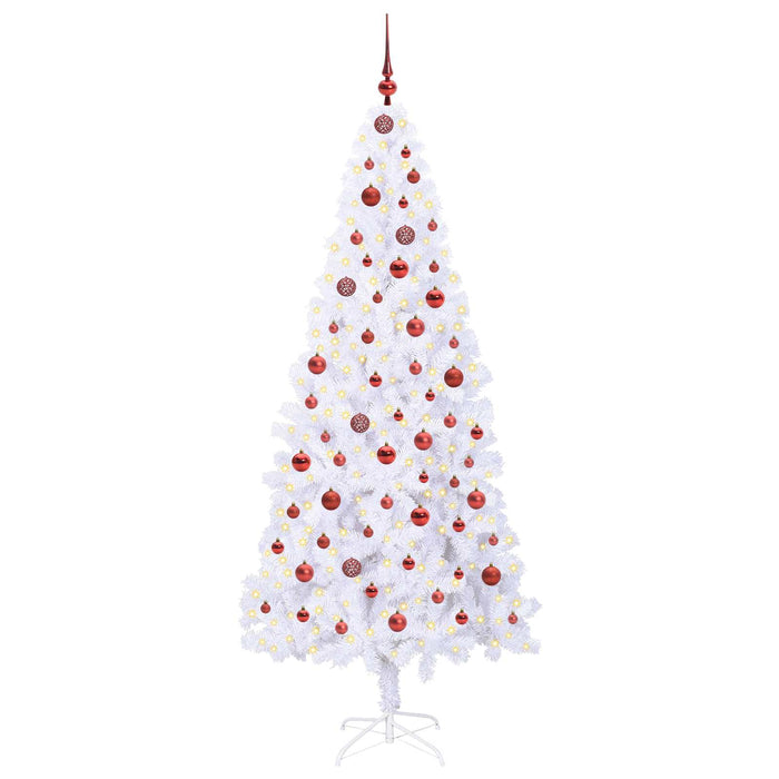 Brad de Crăciun artificial cu 300 LED Alb 210 cm PVC și Oțel - WALTI WALTI
