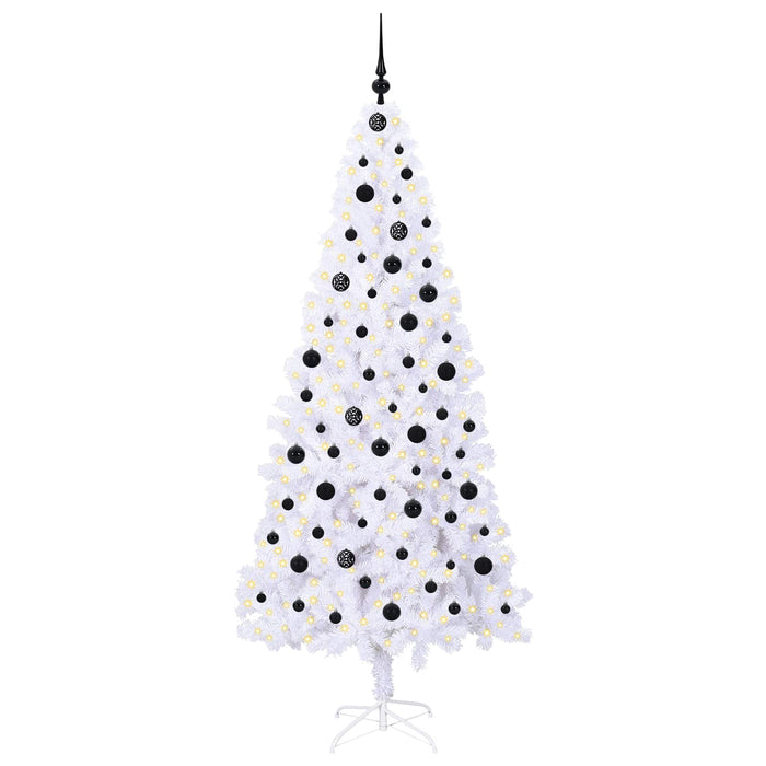 Brad de Crăciun artificial cu 300 LED Alb 210 cm PVC și Oțel - WALTI WALTI